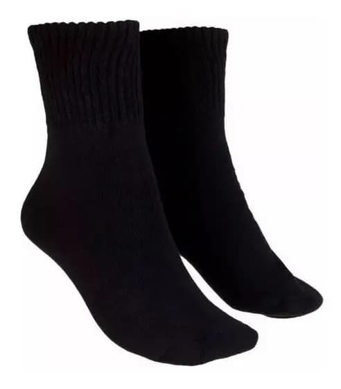 Kit 60 Pares Meia Masculina Esportiva Preta Algodão Atacado