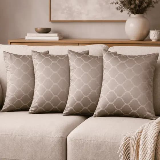 Kit Capas de Almofada 45x45 Jacquard Geométrica 2 4 6 8 10 Peças Decorativa Sofá Luxo