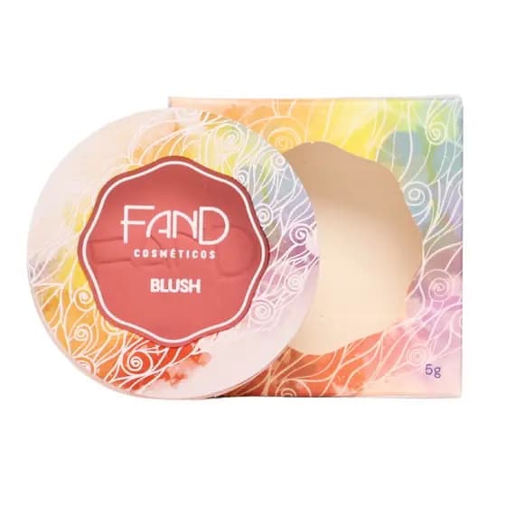 Blush Compacto Fand Cosméticos 5G Textura Ultrafina Cintilante e Matte