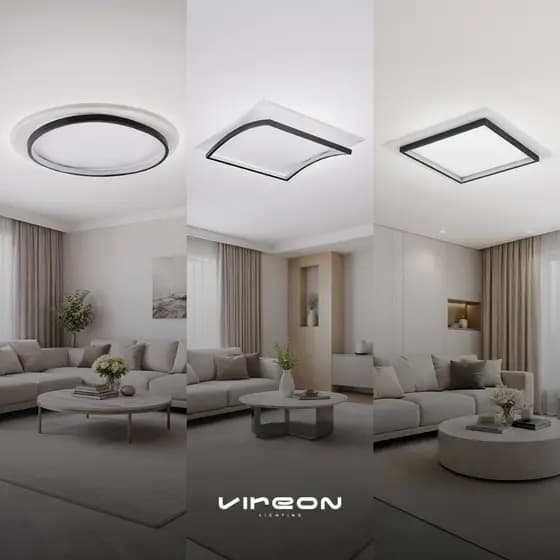 Plafon LED Quadrado e Redondo Moderno Luminária de Teto Sala Luxo Qualidade Premium