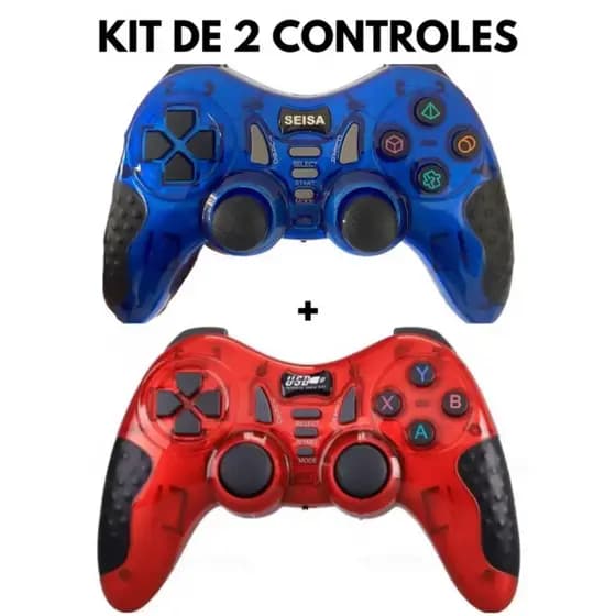 kit De Controles sem fio para PC, Ps3, ps2 PS1 Celular Android, Tablete e Box Tv. SMart TV