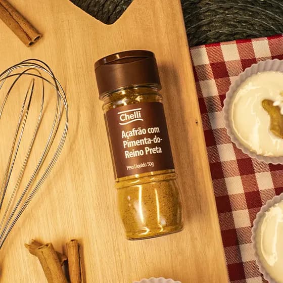 Açafrão com Pimenta-do-Reino Chelli 50g