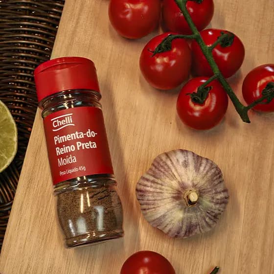 Pimenta-do-reino Preta Moída 45g - Chelli