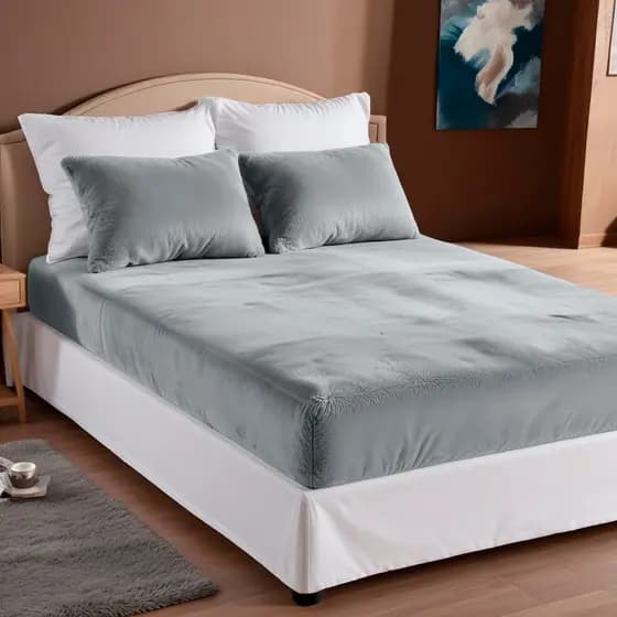 Jogo De Lençol 3 Peças Casal / Queen / King Plush Manta Flannel - Várias Cores