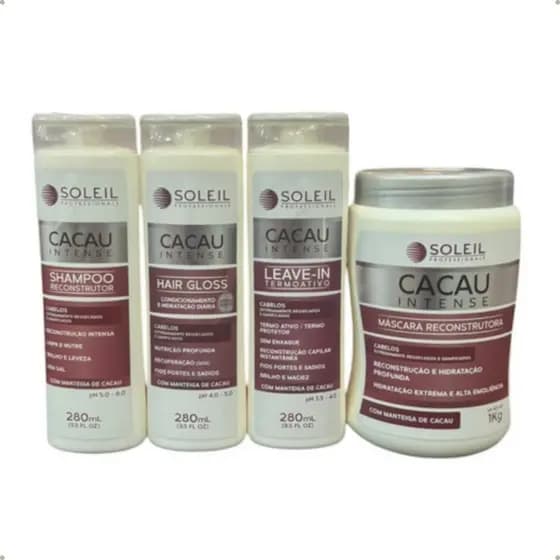 Kit Linha Reconstrutora Cacau Intense Soleil Profissional