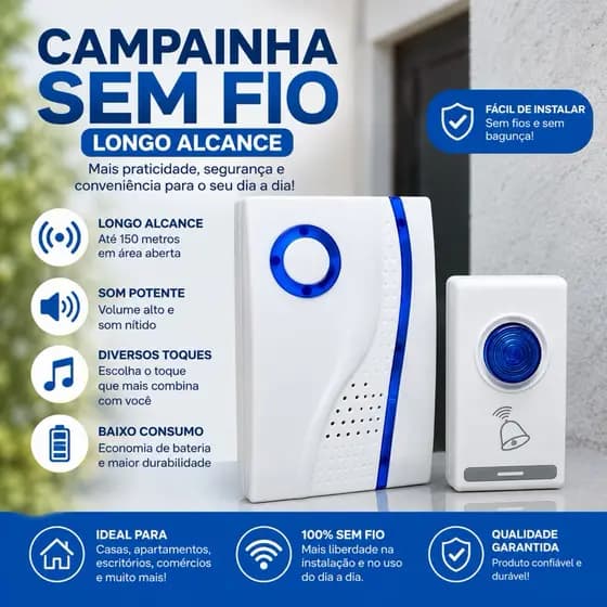 Campainha Sem Fio Longo Alcance: Segurança e Praticidade ao Alcance de Todos