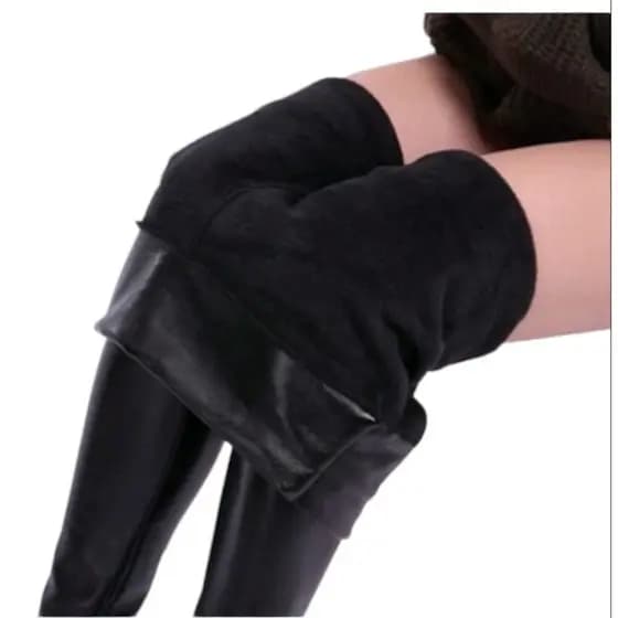 Calça Legging Cirre Plus Size Flanelada Forrada Peluciada Cintura Alta HX-09