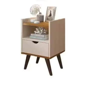 Mesa De CabeceiraPara quarto Com gaveta e Com Nicho -Flow