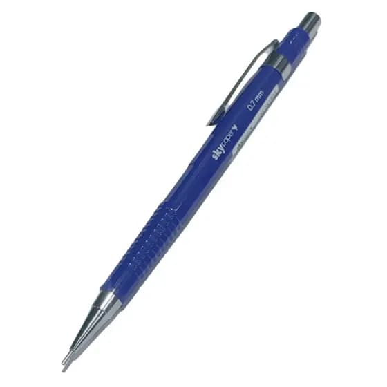 Lapiseira Técnica Azul 0.7mm Com Borracha SkyPaper