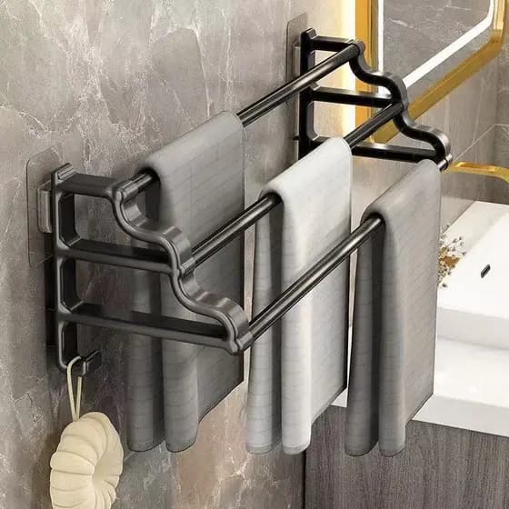 Porta Toalha Para Banheiro Com Adesivos Multiuso Suporte Para Banheiro Box Montado Na Parede