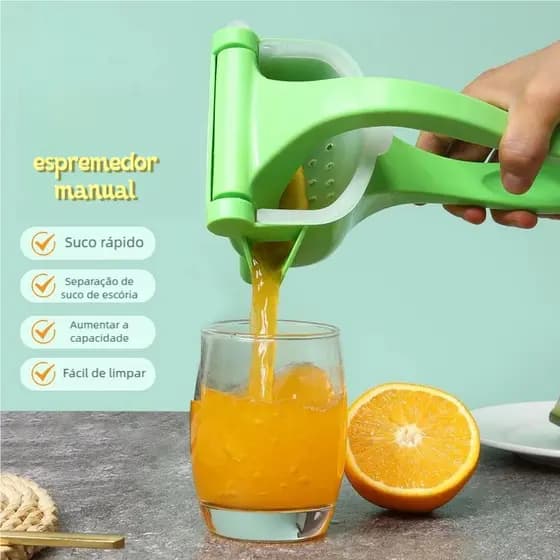 Espremedor Manual Fácil - Para Frutas e Preparo de Sucos Frescos em Casa