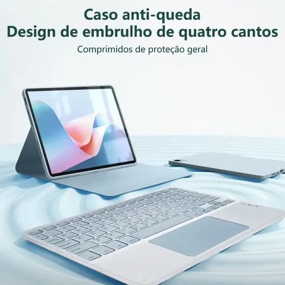 Capa com Teclado Touch e Mouse Para iPad 5 6 7 8 9 Geração, ipad air1/2/3/4/5, iPad pro 9,7 10,5 11 12,9 inch