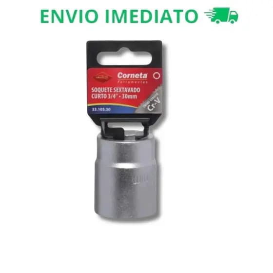 Soquete Sextavado Curto 3/4 X 30mm - Corneta Profissional