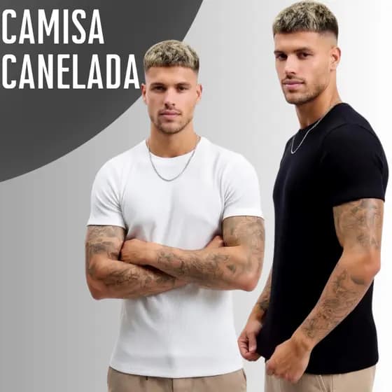 Camiseta Masculina Básica Canelada Slim Fit Confortável Premium Envio Imediato