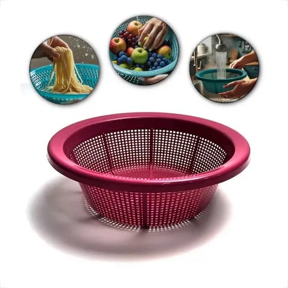 Escorredor de Arroz Macarrão Plastico 27x12cm Grande Multiuso sem BPA