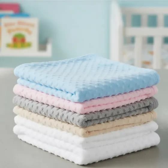Cobertor Pipoquinha de Bebe Manta para Maternidade Premium 80x100cm Dupla Face
