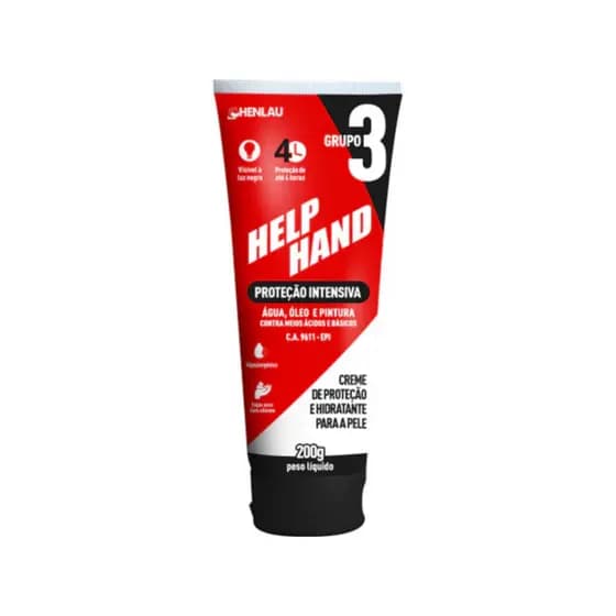 Creme Protetor Para as Mãos Help Hand Hidratante Henlau Ca 9611