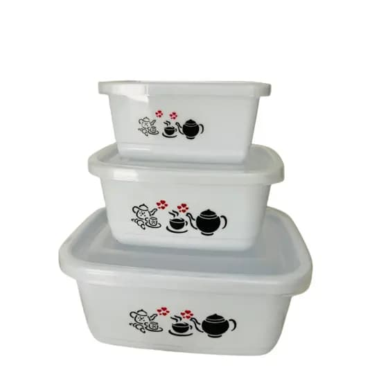KIT 3 POTES DE ARMAZENAR ALIMENTOS MARMITA DA SEMANA