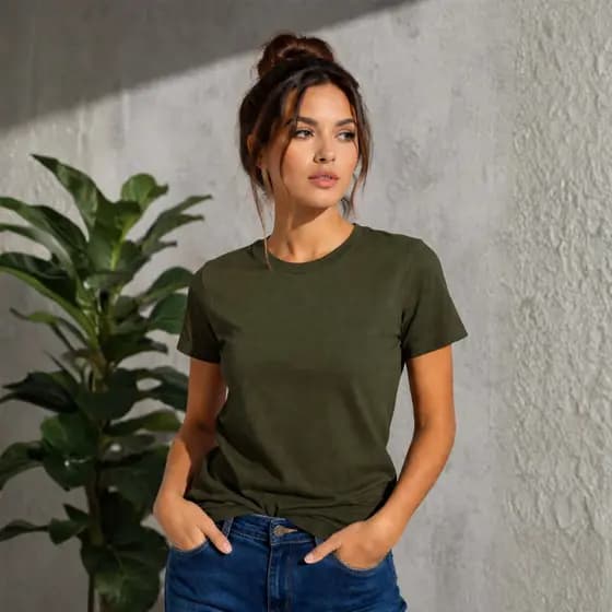 T-Shirt Básica Feminina Varias Cores Camiseta 100% Algodão Estilosa Promoção