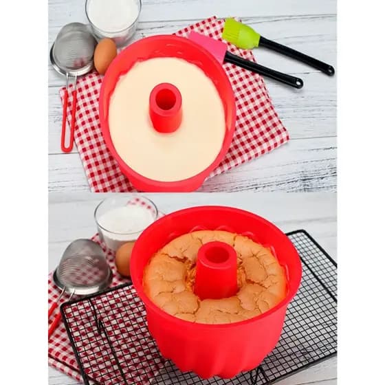 Forma Silicone Pudim Bolo
