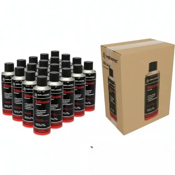 Kit 24 Silicone Desmoldante Aerossol Implastec 400ml Lubrificante Protetivo Impermeabilizante