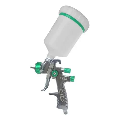 Pistola De Pintura Profissional Bc80 Lvlp 1.3mm 600ml Steula Cor Prateado