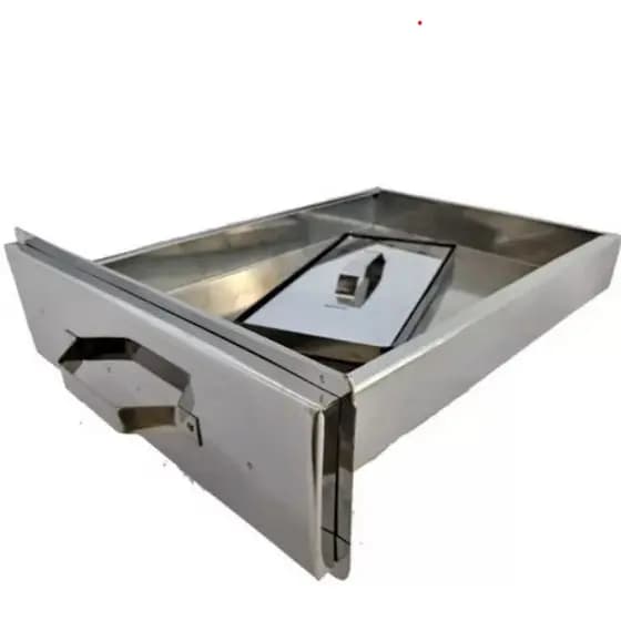 Gaveta Limpeza Cinzas Aço Inox Para Churrasqueira