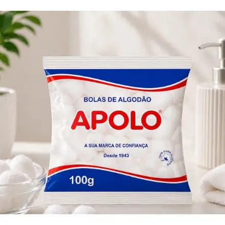 Um Pacote Algodão Bola Apolo 100g - 100% Algodão