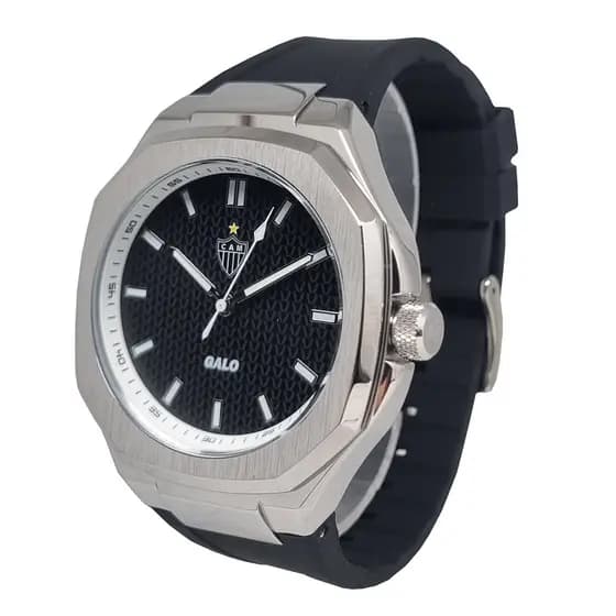 Relógio Oficial Atlético Mineiro Pulseira Preta GALO-003-1