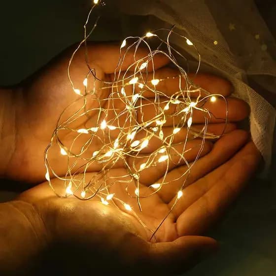 Fios de Fada Cordão De Luzes Natal E Festa Luzes De Decoração 3m 30 LEDs 3 Pilha