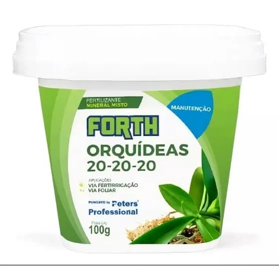 Fertilizante Orquídeas CRESCIMENTO NPK 20-20-20 (100g) FORTH Orquideas