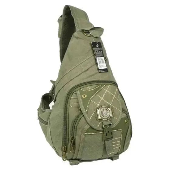 Mochila Bolsa Transversal Lona Reforçada Grande 201351