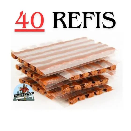KIT COM 10 OU 40 REFIL - MACARRÕES REPARO DE PNEU SEM CÂMERA CARRO MOTO