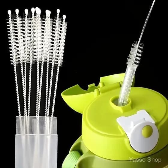 Escova Super longa de limpeza de tubos de 20 cm, escova de garrafas de aço inoxidável, teclado, tubo pequeno, ferramenta