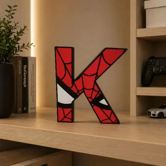 Letra Personalizada A ao Z Herói aranha 3D Nome Infantil Decoração Quarto presente