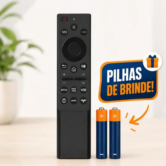 Controle TV Samsung Smart TV 4K Universal Netflix Prime Video Globoplay Roku TV Plus Compatível