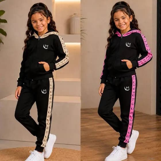 Conjunto de Frio Infantil Menina Blogueirinha Roupa Juvenil Feminino 4 ao 14 Anos