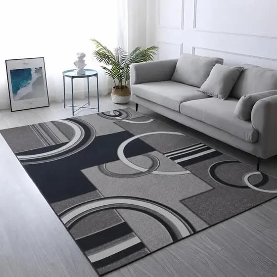 Tapete Geométrico Luxuoso 2,00m x 1,40m para Sala Quarto Escritório Antiderrapante Moderno maxbel.loja