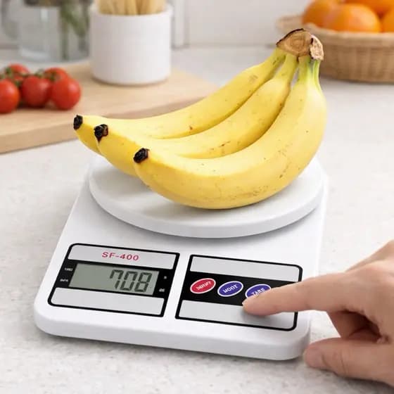 Balança Digital até 10kg Alta Precisão Visor LCD para Cozinha Comércio e Uso Diário