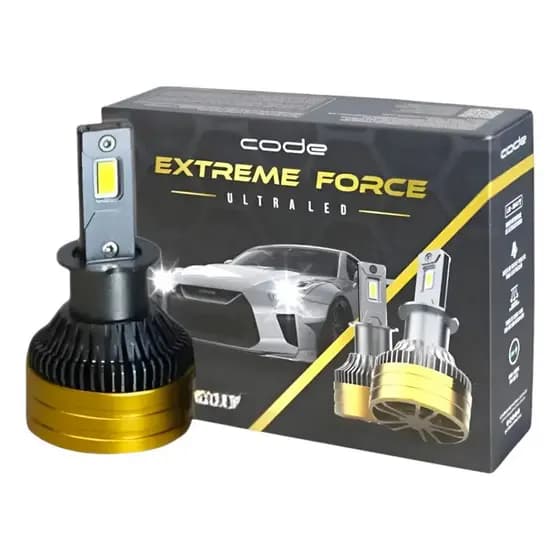 Par De Lampada Ultra Led Tech One Extreme Force 8000k H18/H7 12 24v