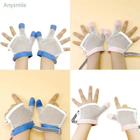 Qualquer 1 Par Para Bebês Evitar Mordidas Dos Dedos , Unhas , Polegar , Sucção , Parar