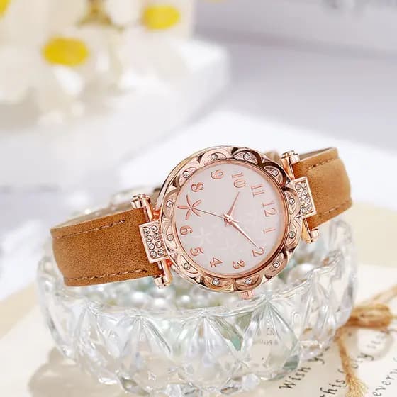 Senhoras estudantes simples moda tendência Casual atmosférico quartzo relógio feminino influenciador mesmo