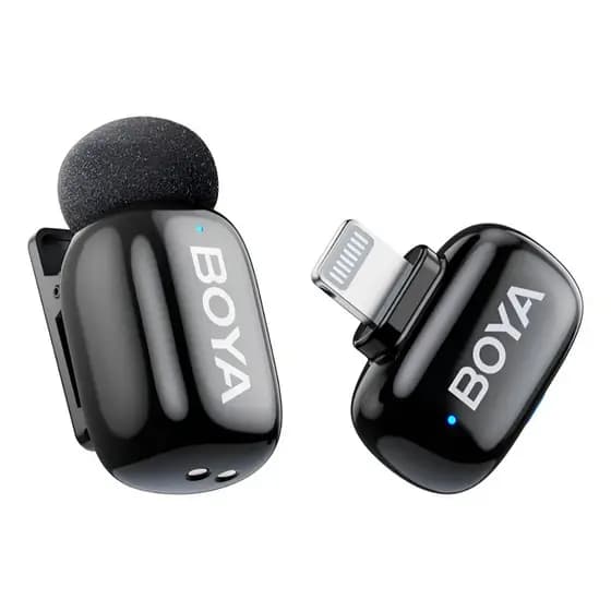 Microfone Lapela Semfio Boya Boyamini-16 Para Ios Preto
