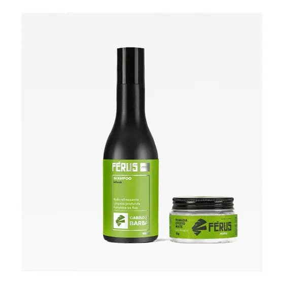 Shampoo Férus Man Refresh + Pomada Efeito Matte