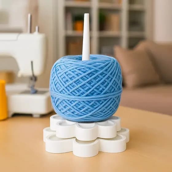 Dispenser Linha Fios Flor Crochê Tricô Artesanato Organizado