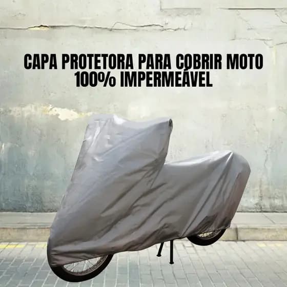 Capa Protetora 100% Impermeável Para Cobrir Moto Protege De Sol, Chuva e Poeira