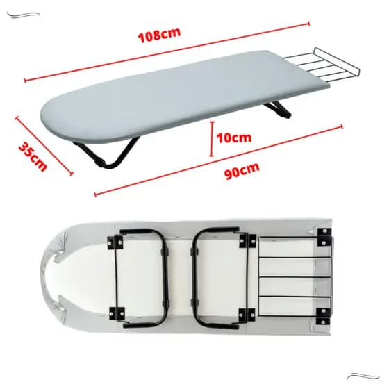 Mesa Tabua de Passar Roupa Portátil Pé Dobrável Cama Mesa Porta Ferro