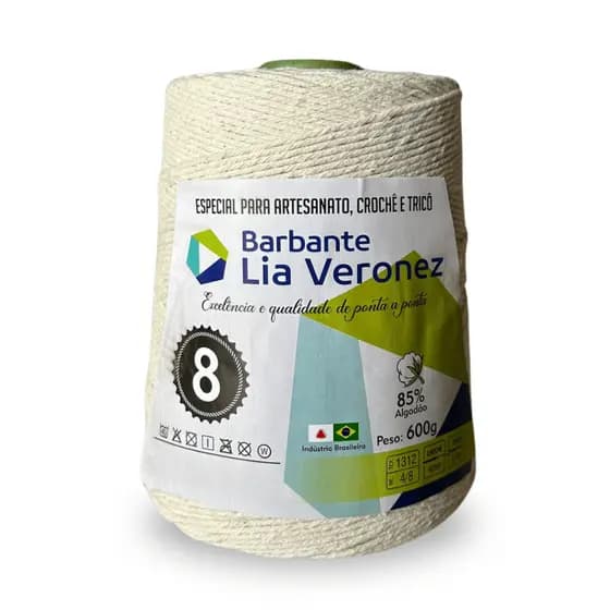 Fio De Crochê Colorido E Cru Número 8 Para Artesanato