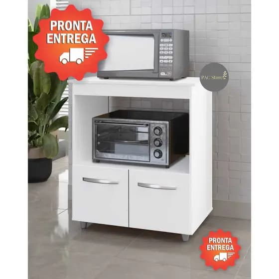 Balcão Multiuso Com Espaço Para Forno Angela - Pac Store
