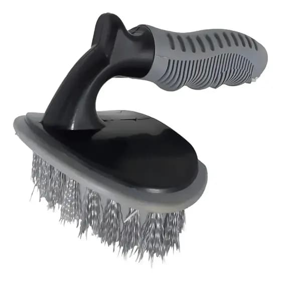 Escova Profissional Limpa Pneus Carro Moto Cerdas Firmes Cabo Antiderrapante